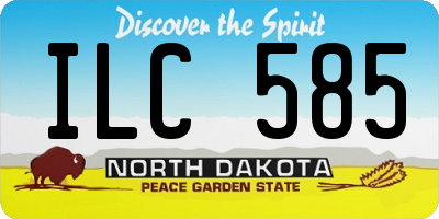 ND license plate ILC585