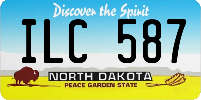 ND license plate ILC587