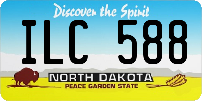 ND license plate ILC588