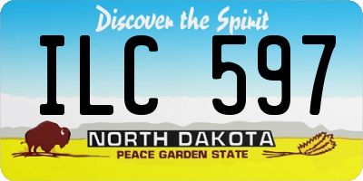 ND license plate ILC597