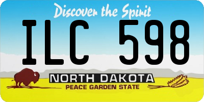 ND license plate ILC598