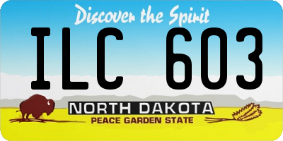 ND license plate ILC603