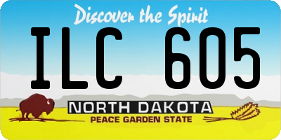 ND license plate ILC605