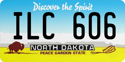 ND license plate ILC606