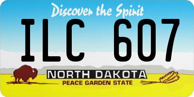 ND license plate ILC607