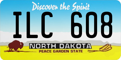 ND license plate ILC608