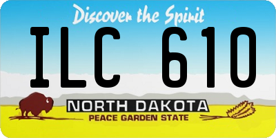 ND license plate ILC610