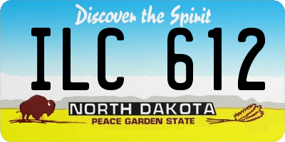 ND license plate ILC612