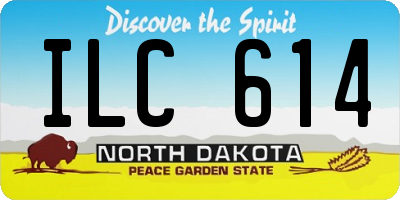 ND license plate ILC614