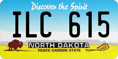 ND license plate ILC615