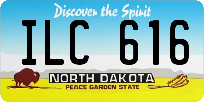 ND license plate ILC616