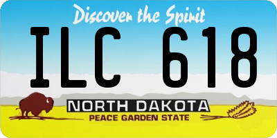 ND license plate ILC618