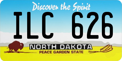 ND license plate ILC626