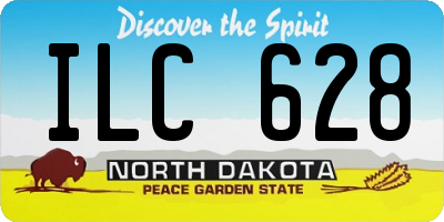ND license plate ILC628