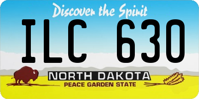 ND license plate ILC630
