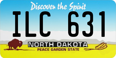 ND license plate ILC631