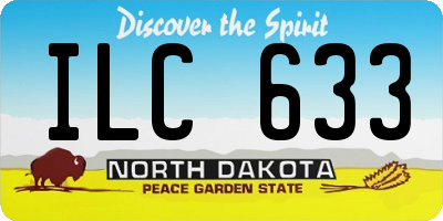ND license plate ILC633
