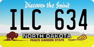 ND license plate ILC634