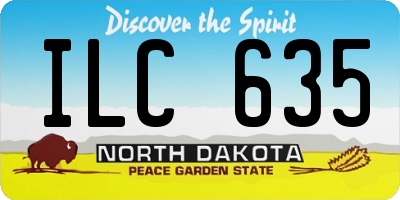 ND license plate ILC635