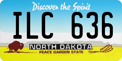 ND license plate ILC636