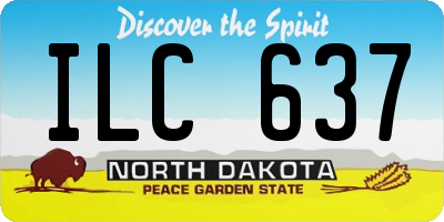 ND license plate ILC637
