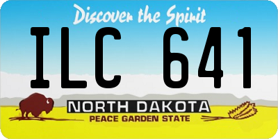 ND license plate ILC641