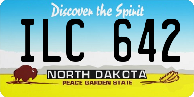 ND license plate ILC642