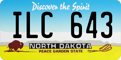 ND license plate ILC643