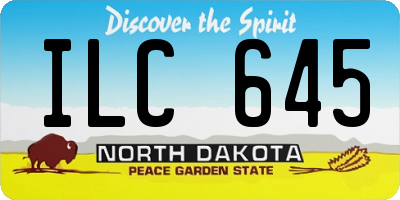 ND license plate ILC645