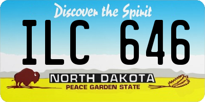ND license plate ILC646