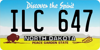ND license plate ILC647