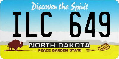 ND license plate ILC649