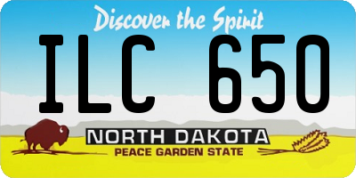 ND license plate ILC650
