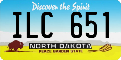 ND license plate ILC651