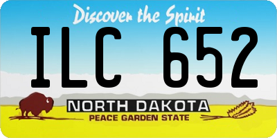 ND license plate ILC652