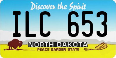 ND license plate ILC653