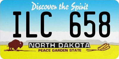 ND license plate ILC658