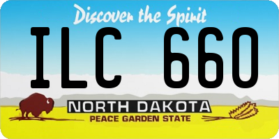 ND license plate ILC660