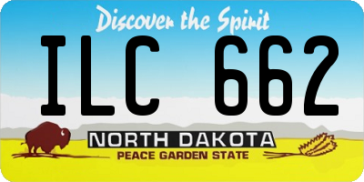 ND license plate ILC662