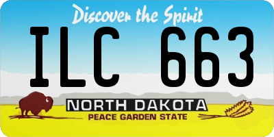 ND license plate ILC663