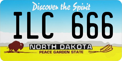 ND license plate ILC666