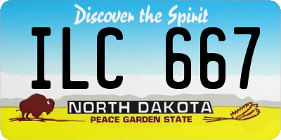 ND license plate ILC667