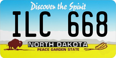 ND license plate ILC668