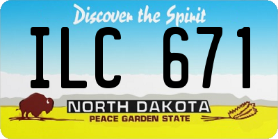 ND license plate ILC671