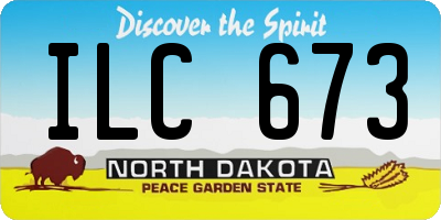 ND license plate ILC673