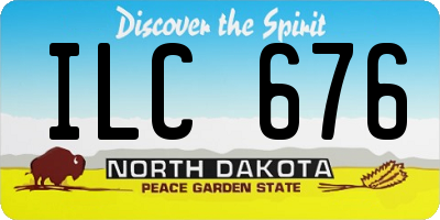 ND license plate ILC676