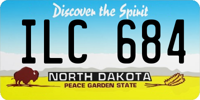ND license plate ILC684
