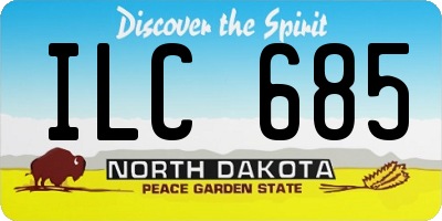 ND license plate ILC685