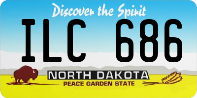 ND license plate ILC686