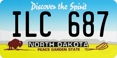 ND license plate ILC687